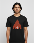 Kantara Official Black Half Sleeve T-Shirt with Silhouette Artwork | 100% Cotton | Unisex Casual Wear | Premium Merchandise