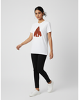 Kantara Official White Half Sleeve Round Neck T-Shirt | 100% Cotton | Unisex Casual Wear | Premium Merch by Hombale Films