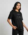 Kantara Official Divine Gaze Over Sized Black T-Shirt | 100% Cotton | Unisex Casual Wear | Premium Merchandise