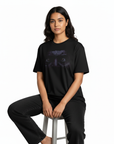 Kantara Official Divine Gaze Over Sized Black T-Shirt | 100% Cotton | Unisex Casual Wear | Premium Merchandise