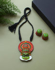 Natya Mukha β Kathakali Design Hand Painted Finish Terracotta Jewellery Set