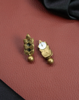 Two Layered Antique Gold Beads Handmade Terracotta Necklace Set