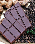 Kantara Combo Pack - Spicy Twist & Mint Masala | 62% Dark Chocolate Bar | Handmade | Sweetened with Jaggery | 50g x 2