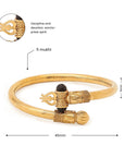Divine Hindu Gold Plated Shiva Trishool Damaru Kada