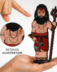 Kantara Rishab Shetty Gulbonda Figurine with Stand | Limited Edition | Non-Fadable, Waterproof Glossy Print