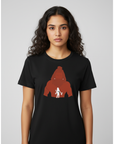 Kantara Official Black Half Sleeve T-Shirt with Silhouette Artwork | 100% Cotton | Unisex Casual Wear | Premium Merchandise