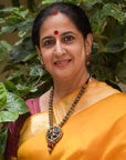 Handcrafted Terracotta Rudraksha Bead Necklace Set with Lord Shiva Pendant and Matching Earrings