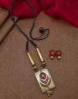Vilasini — Flower Design Hand Painted Terracotta Jewellery Set