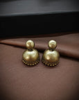 Anka Ruchi — Handmade Antique Gold Geometric Shape Terracotta Jhumka