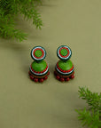 Nandita — Kathakali Design Hand Painted Finish Terracotta Jewellery Set