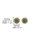 Tarangika — Flower Design Hand Painted Terracotta Earrings