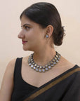 Arthika — Designer Handmade Terracotta Coin Design Choker Necklace Set
