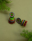 Nandita — Kathakali Design Hand Painted Finish Terracotta Jewellery Set