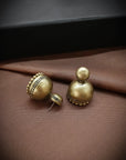 Anka Ruchi — Handmade Antique Gold Geometric Shape Terracotta Jhumka
