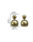 Anka Ruchi — Handmade Antique Gold Geometric Shape Terracotta Jhumka