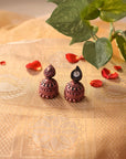 Tamramayura — Copper Finish Grand Peacock Design Haram Handmade Terracotta Necklace Set