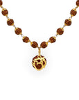 Divine Hindu Shree Om Rudraksha Necklace – 54 Beads, Lab Certified