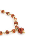 Divine Hindu Golden Cap 5-Mukhi Rudraksha Bracelet – Lab Certified