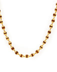 Divine Hindu Golden Cap Rudraksha Necklace – 54 Beads, Lab Certified