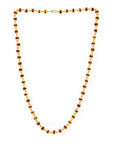 Divine Hindu Golden Cap Rudraksha Necklace – 54 Beads, Lab Certified