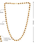 Divine Hindu Golden Cap Rudraksha Necklace – 54 Beads, Lab Certified