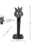 Divine Hindu Karungali Shiva Trishool with Base – Ebony Wood Carving