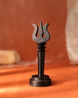 Divine Hindu Karungali Shiva Trishool with Base – Ebony Wood Carving