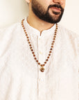 Divine Hindu Shree Om Rudraksha Necklace – 54 Beads, Lab Certified