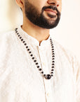 Divine Hindu Silver Cap Karungali Mala – 54 Beads, Gov. Lab Certified