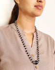 Divine Hindu Silver Cap Karungali Mala – 54 Beads, Gov. Lab Certified