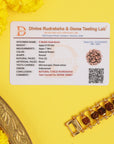Divine Hindu Gold Plated Rudraksha Chain Bracelet – 24 Beads, Lab Certified